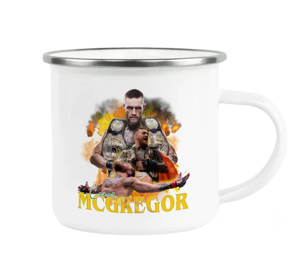 Conor McGregor Notorious — Metallic enamel cup white 360ml