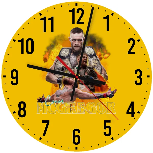 Conor McGregor Notorious — Ρολόι τοίχου ξύλινο 30cm