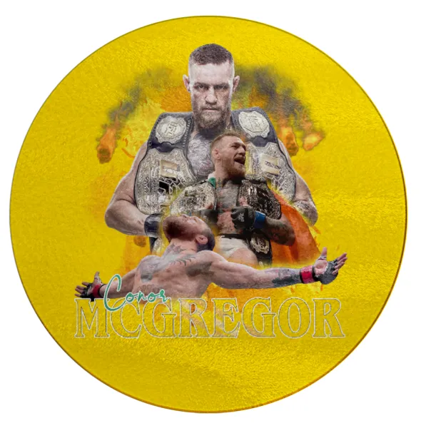 Conor McGregor Notorious — Επιφάνεια κοπής γυάλινη στρογγυλή (30cm)