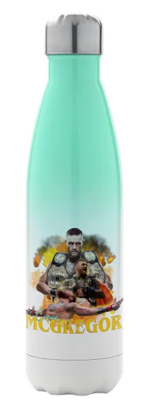 Conor McGregor Notorious — Μεταλλικό παγούρι θερμός Πράσινο/Λευκό (Stainless steel), διπλού τοιχώματος, 500ml