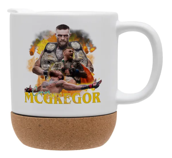 Conor McGregor Notorious — Κούπα, κεραμική με βάση φελού και καπάκι (ΜΑΤ), 330ml