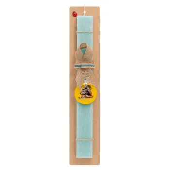 Conor McGregor Notorious, Πασχαλινή Λαμπάδα με ξύλινο μπρελόκ & κερί αρωματικό πλακέ (30cm) (ΤΙΡΚΟΥΑΖ)