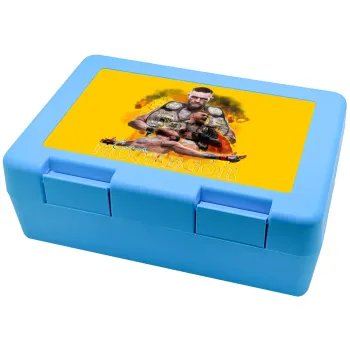 Conor McGregor Notorious, Children's cookie container LIGHT BLUE 185x128x65mm (BPA free plastic)