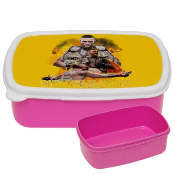 Conor McGregor Notorious, ΡΟΖ παιδικό δοχείο φαγητού (lunchbox) πλαστικό (BPA-FREE) Lunch Βox M18 x Π13 x Υ6cm