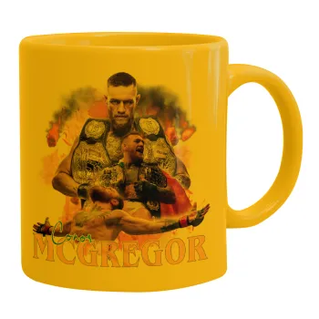 Conor McGregor Notorious, Ceramic coffee mug yellow, 330ml