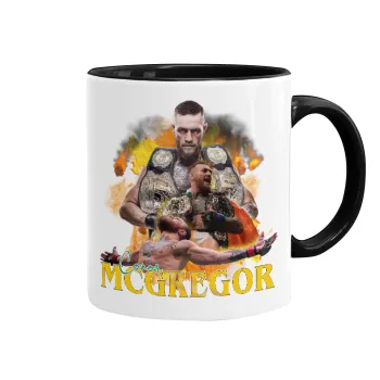 Conor McGregor Notorious, Mug colored black, ceramic, 330ml