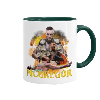 Conor McGregor Notorious, Mug colored green, ceramic, 330ml