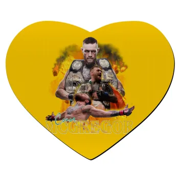 Conor McGregor Notorious, Mousepad καρδιά 23x20cm