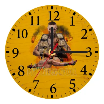 Conor McGregor Notorious, Ρολόι τοίχου ξύλινο plywood (20cm)