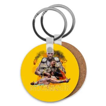Conor McGregor Notorious, Μπρελόκ Ξύλινο στρογγυλό MDF Φ5cm
