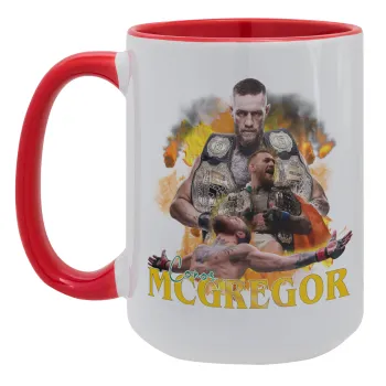 Conor McGregor Notorious, Κούπα Mega 15oz, κεραμική Κόκκινη, 450ml