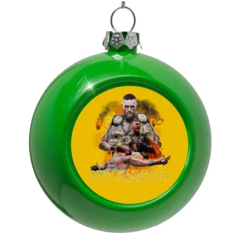 Conor McGregor Notorious, Green Christmas tree ornament bauble 8cm