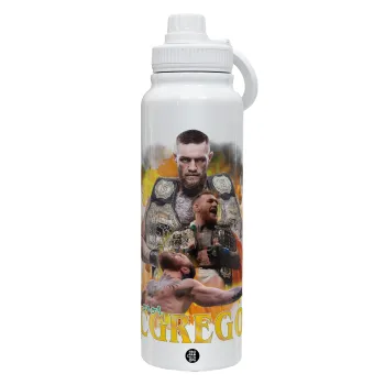 Conor McGregor Notorious, Θερμός 1L Ανοξείδωτο με Βάση Κινητού & Διπλά Τοιχώματα