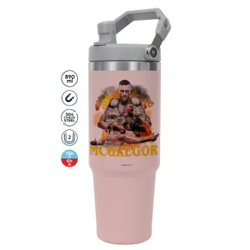 Conor McGregor Notorious, Pink color, 890ml (30oz) stainless Steel Tumbler with Handle