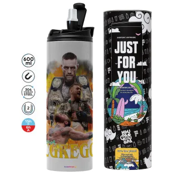Conor McGregor Notorious, Tumbler stainless steel GREY 600ml