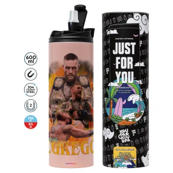 Conor McGregor Notorious, Tumbler stainless steel PINK 600ml