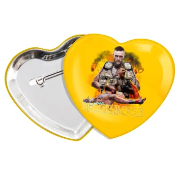 Conor McGregor Notorious, Κονκάρδα παραμάνα καρδιά (57x52mm)