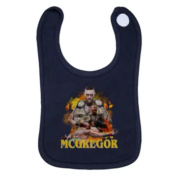 Conor McGregor Notorious, Σαλιάρα με Σκρατς 100% Organic Cotton Μπλε (0-18 months)