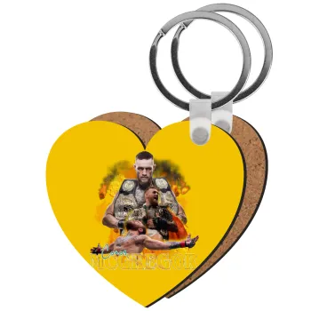 Conor McGregor Notorious, Μπρελόκ Ξύλινο καρδιά MDF