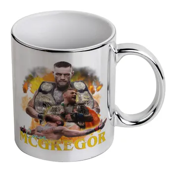 Conor McGregor Notorious, Κούπα κεραμική, ασημένια καθρέπτης, 330ml