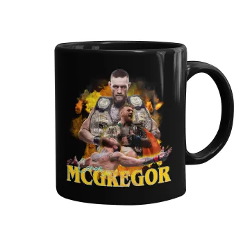 Conor McGregor Notorious, Κούπα Μαύρη, κεραμική, 330ml