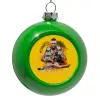Green Christmas tree ornament bauble 8cm