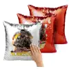 Μαξιλάρι καναπέ Μαγικό Κόκκινο με πούλιες 40x40cm περιέχεται το γέμισμα