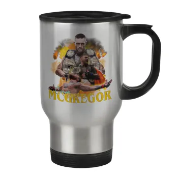 Conor McGregor Notorious, Stainless steel travel mug with lid, double wall 450ml