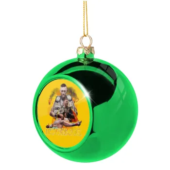 Conor McGregor Notorious, Green Christmas tree ornament ball 8cm