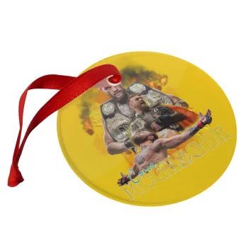 Conor McGregor Notorious, Christmas ornament glass 9cm