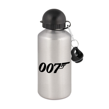 James Bond 007, Μεταλλικό παγούρι νερού, Ασημένιο, αλουμινίου 500ml