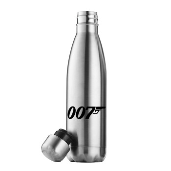 James Bond 007, Μεταλλικό παγούρι θερμός Inox (Stainless steel), διπλού τοιχώματος, 500ml