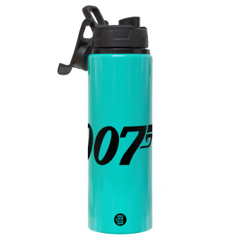 James Bond 007, Metallic water bottle with safety lid, 850ml aluminum