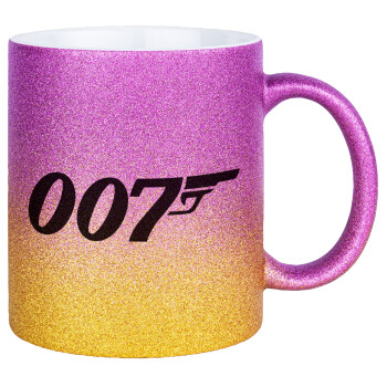 James Bond 007, Κούπα Χρυσή/Ροζ Glitter, κεραμική, 330ml