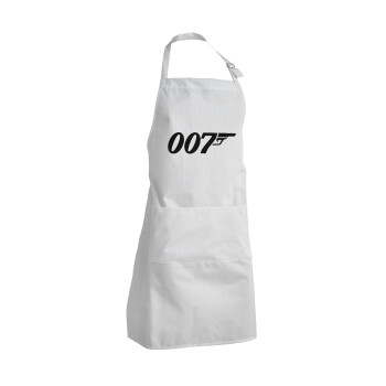 James Bond 007, Adult Chef Apron (with sliders and 2 pockets)