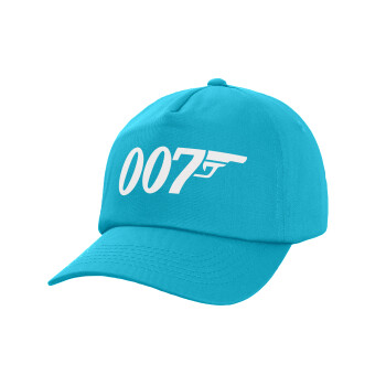 James Bond 007, Καπέλο παιδικό Baseball, 100% Βαμβακερό, Low profile, Γαλάζιο