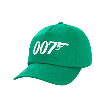 James Bond 007, Καπέλο παιδικό Baseball, 100% Βαμβακερό, Low profile, Πράσινο