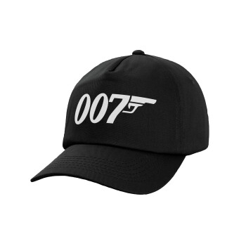 James Bond 007, Καπέλο Baseball, 100% Βαμβακερό, Low profile, Μαύρο
