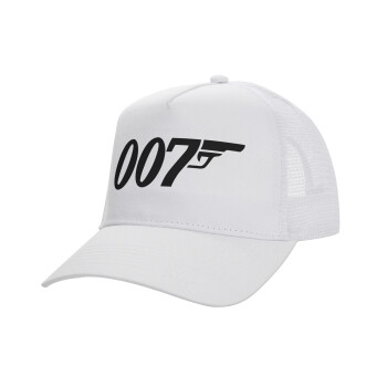 James Bond 007, Καπέλο Ενηλίκων Structured Trucker, με Δίχτυ, ΛΕΥΚΟ (100% ΒΑΜΒΑΚΕΡΟ, ΕΝΗΛΙΚΩΝ, UNISEX, ONE SIZE)