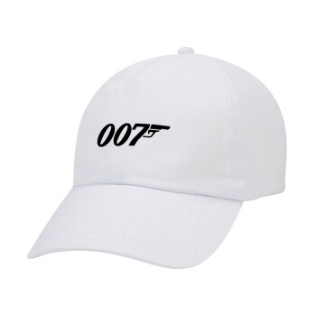 James Bond 007, Καπέλο Baseball Λευκό (5-φύλλο, unisex)