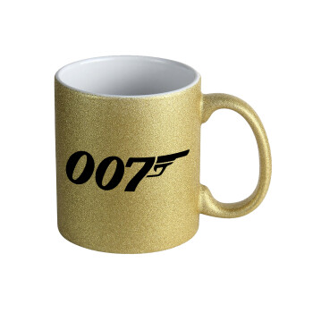 James Bond 007, Κούπα Χρυσή Glitter που γυαλίζει, κεραμική, 330ml