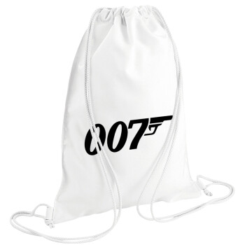 James Bond 007, Backpack pouch GYMBAG white (28x40cm)