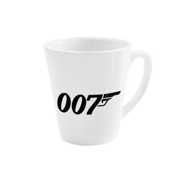James Bond 007, Κούπα κωνική Latte Λευκή, κεραμική, 300ml