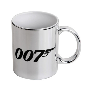 James Bond 007, Mug ceramic, silver mirror, 330ml