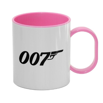 James Bond 007, Κούπα (πλαστική) (BPA-FREE) Polymer Ροζ για παιδιά, 330ml