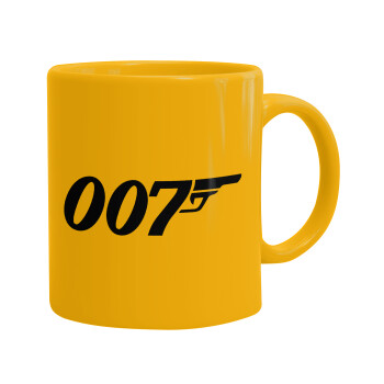 James Bond 007, Κούπα, κεραμική κίτρινη, 330ml (1 τεμάχιο)