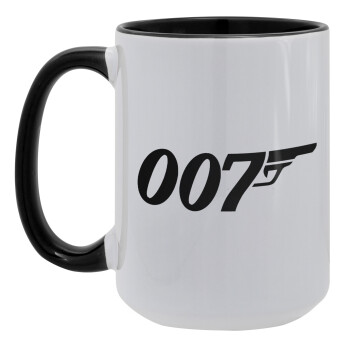 James Bond 007, Κούπα Mega 15oz, κεραμική Μαύρη, 450ml