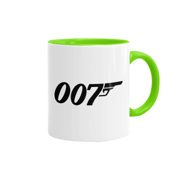 James Bond 007, Mug colored light green, ceramic, 330ml