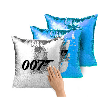 James Bond 007, Μαξιλάρι καναπέ Μαγικό Μπλε με πούλιες 40x40cm περιέχεται το γέμισμα