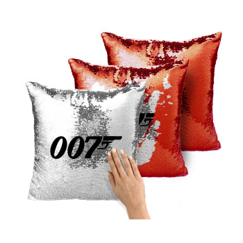 James Bond 007, Μαξιλάρι καναπέ Μαγικό Κόκκινο με πούλιες 40x40cm περιέχεται το γέμισμα